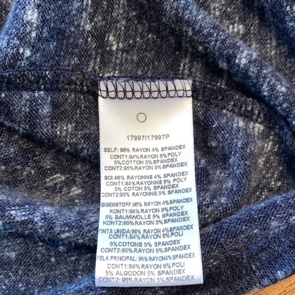 Anthropology dress size large blue and white stripe top with Gray blue L - Picture 7 of 8